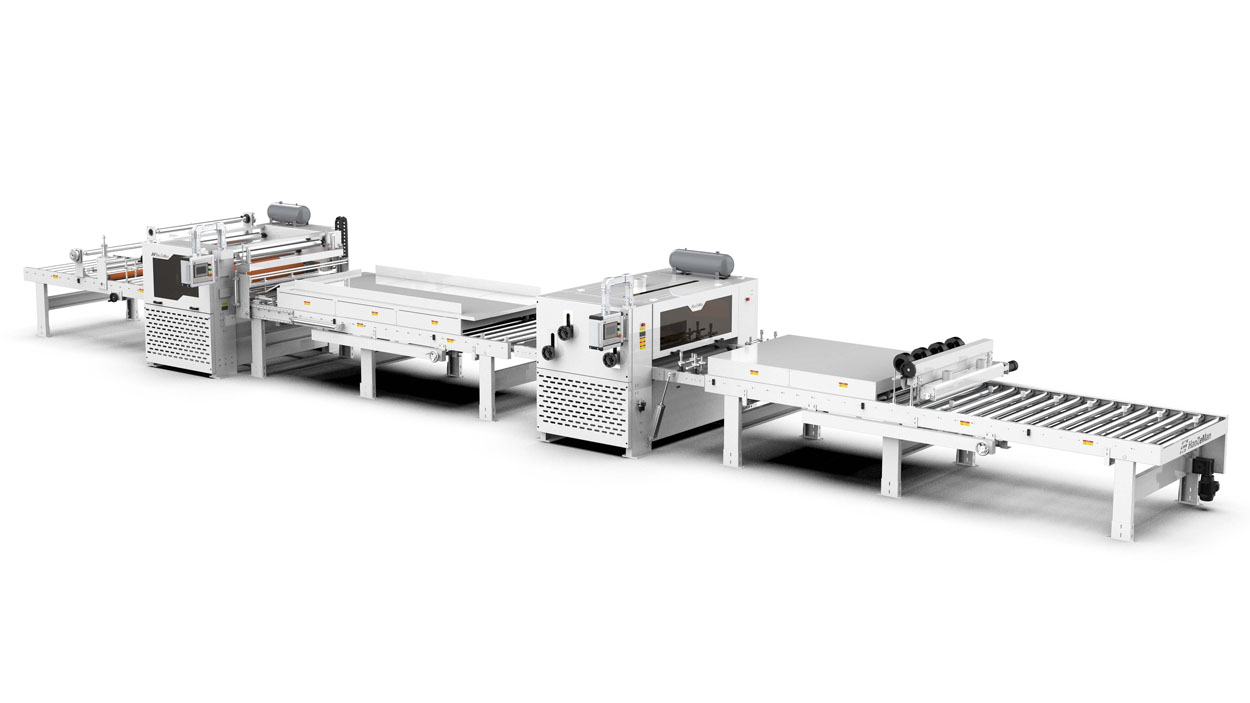 HaoZeman 1300mm 3-roller glue coating PUR flat laminating machine